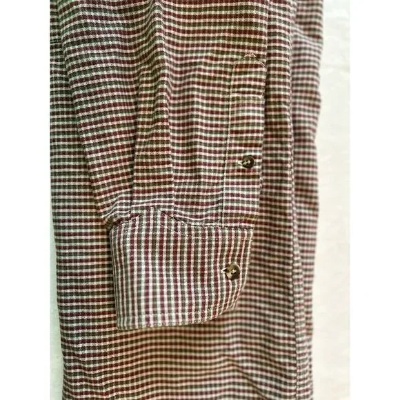 Resistol Rodeo Gear Mens Large Burgundy & Green Western Cowboy Button Up Shirt - Picture 6 of 10